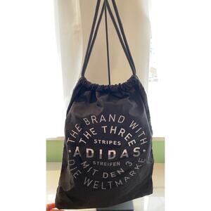Adidas The Brand With 3 Stripes Drawstring Backpack - Black